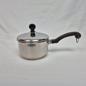 Farberware 1qt Saucepan w/Lid Stainless Steel Aluminum Clad USA VINTAGE!!!